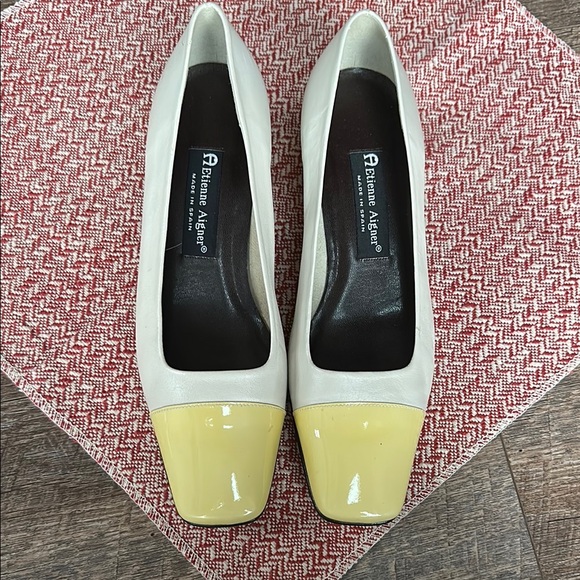 Etienne Aigner Shoes - Etienne Aigner Women's Cream and Yellow Pumps